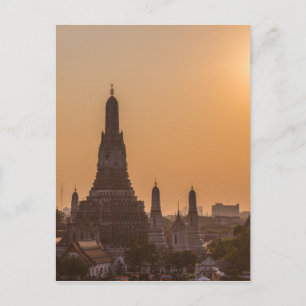 Wat Arun Temple bangkok Thailand bei Sonnenunterga Postkarte