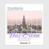 Wat Arun Temple Bangkok Thailand Sunset Souvenir Aufkleber (Blatt)