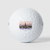 Wat Arun Temple Bangkok Thailand Sunset Souvenir Golfball (Vorderseite)