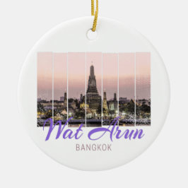 Wat Arun Temple Bangkok Thailand Sunset Souvenir Keramik Ornament