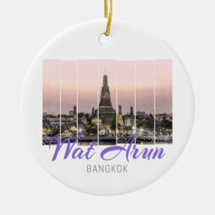 Wat Arun Temple Bangkok Thailand Sunset Souvenir Keramik Ornament