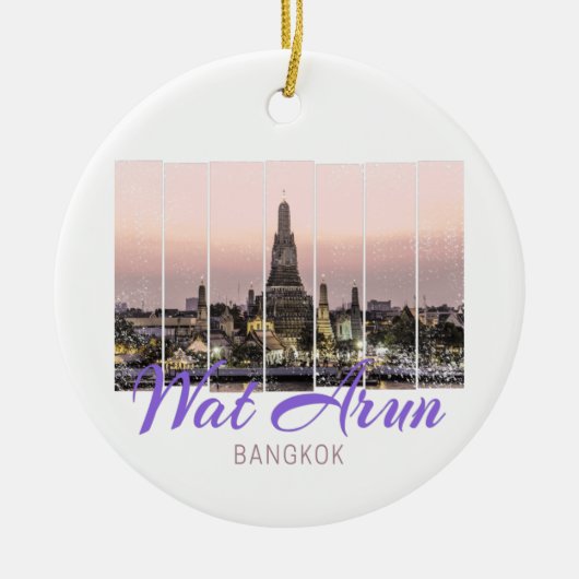Wat Arun Temple Bangkok Thailand Sunset Souvenir Keramik Ornament (Vorne)
