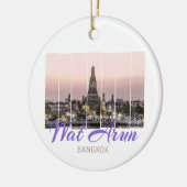 Wat Arun Temple Bangkok Thailand Sunset Souvenir Keramik Ornament (Links)