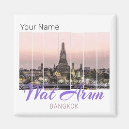 Wat Arun Temple Bangkok Thailand Sunset Souvenir Magnet