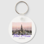 Wat Arun Temple Bangkok Thailand Sunset Souvenir Schlüsselanhänger (Vorderseite)