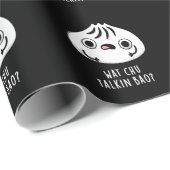 Wat Chu Talkin Bao Funny Dimsum Pun Dark BG Geschenkpapier (Rolleneckpunkt)