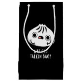 Wat Chu Talkin Bao Funny Dimsum Pun Dark BG Kleine Geschenktüte (Vorderseite)