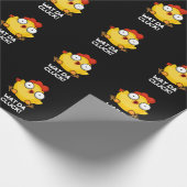 Wat Da Cluck Funny Chicken Pun Dark BG Geschenkpapier (Ecke)