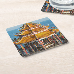 Wat Koh Loi ... Sriracha, Chonburi, Thailand Rechteckiger Pappuntersetzer