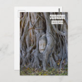 Wat Mahathat Buddha Head Postkarte (Vorne/Hinten)