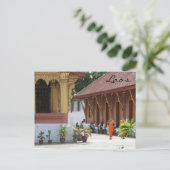 Wat Mönche Postkarte (Stehend Vorderseite)