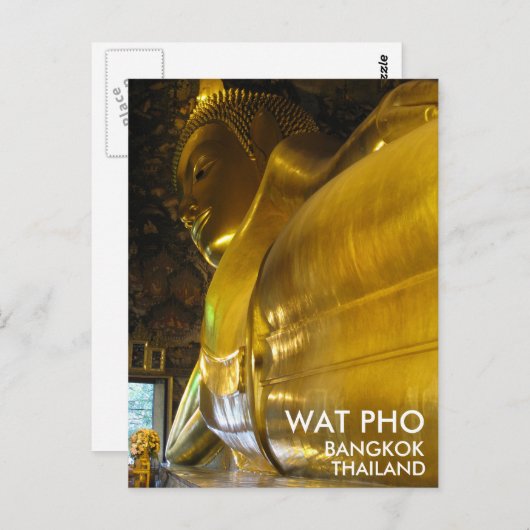 Wat Pho Reclining Golden Buddha Bangkok Thailand Postkarte (Vorne/Hinten)