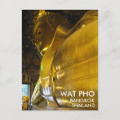 Wat Pho Reclining Golden Buddha Bangkok Thailand Postkarte (Vorderseite)