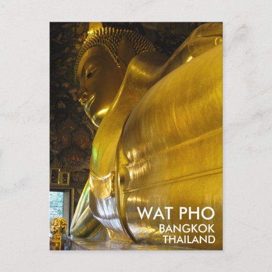Wat Pho Reclining Golden Buddha Bangkok Thailand Postkarte (Vorderseite)