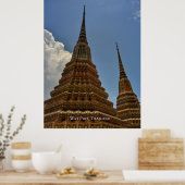 Wat Pho Stupa Padoga Tempel Thailand Reisen Poster (Küche)