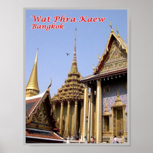 Wat Phra Kaew - Heiliger buddhistischer Tempel - T Poster (Vorne)