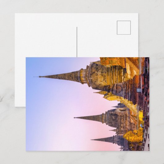 Wat Phra Si Sanphet Postkarte (Vorne/Hinten)