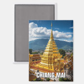 Wat Phrathat Doi Suthep Chiang Mai Thailand Magnet (Vorderseite/Rückseite)