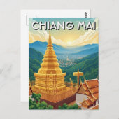  Wat Phrathat Doi Suthep Chiang Mai Thailand Postkarte (Vorne/Hinten)