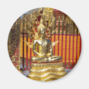 Wat Phrathat Doi Suthep Gold Buddha Magnet