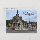 Wat Uttamaram Buddhist Tempel in Malaysia Postkarte (Vorne/Hinten)