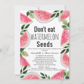 Wat Watermelon Seeds Baby Shower by Mail Einladung (Vorderseite)