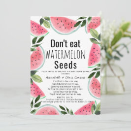 Wat Watermelon Seeds Baby Shower by Mail Einladung