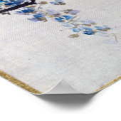 Watanabe Seitei Birds und Blume Poster (Ecke)