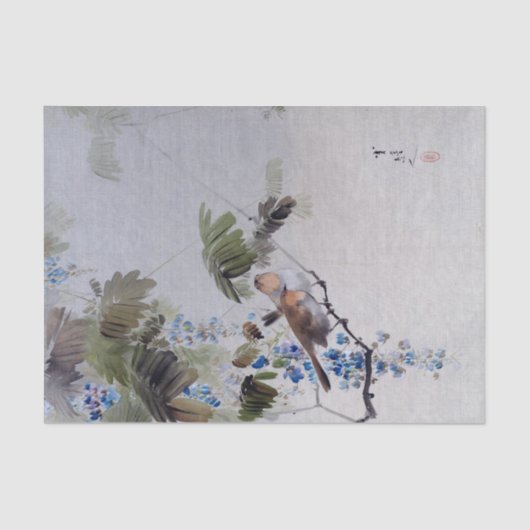 Watanabe Seitei Birds und Blume Seidenpapier (Vorderseite)
