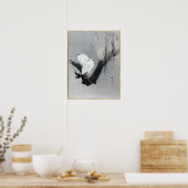 Watanabe Seitei Egrets in einem Baum nachts Poster (Küche)