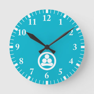 Watanabe star in circle runde wanduhr