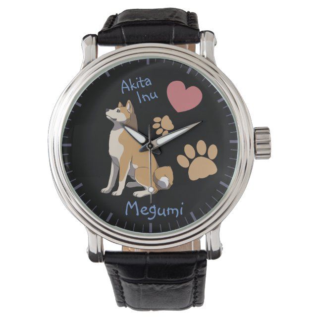 Watch Akita Inu Herren Armbanduhr (Vorderseite)