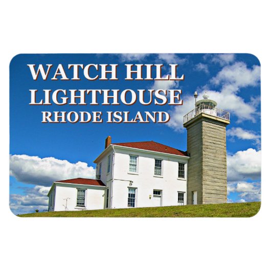 Watch Hill Lighthouse, Rhode Island Foto Magnet (Horizontal)