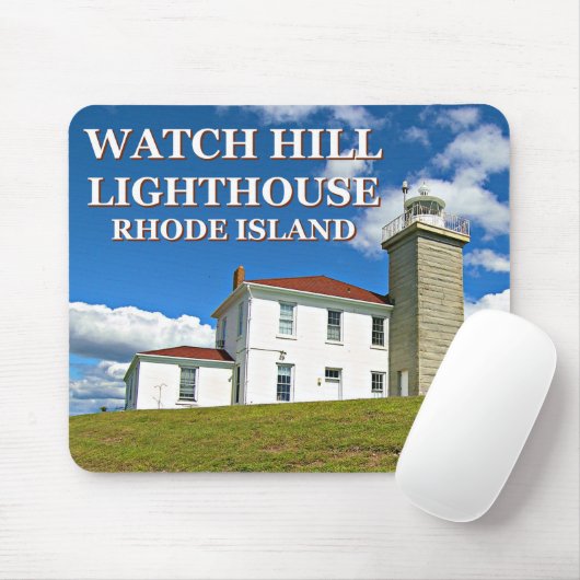 Watch Hill Lighthouse, Rhode Island Mousepad (Mit Mouse)