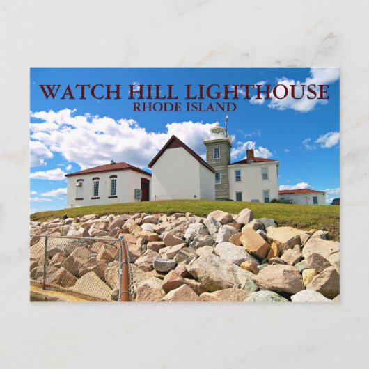Watch Hill Lighthouse, Rhode Island Postcard Postkarte (Vorderseite)