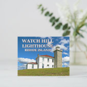 Watch Hill Lighthouse, Rhode Island Postcard Postkarte (Stehend Vorderseite)