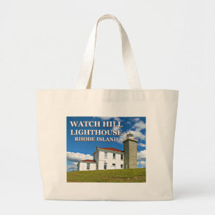 Watch Hill Lighthouse, Rhode Island Tote Bag Jumbo Stoffbeutel