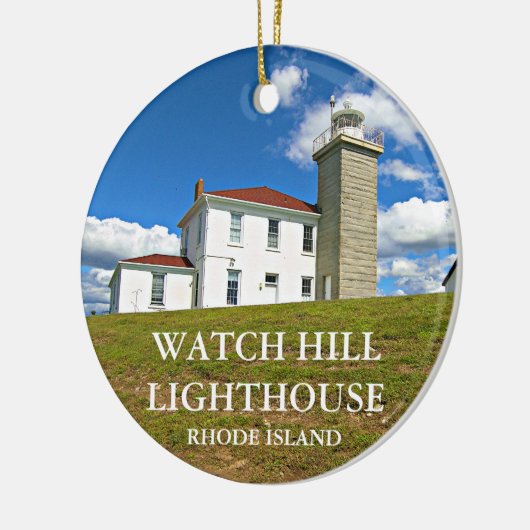 Watch Hill Lighthouse, RI Keramik Ornament (Links)