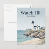 Watch Hill Rhode Island Postkarte (Vorne/Hinten)
