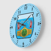 Watch in fish bowl große wanduhr (Winkel)