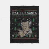 Watch It Santa Ugly Christmas  Fleecedecke (Vorderseite)