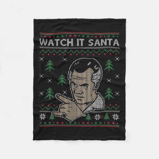 Watch It Santa Ugly Christmas  Fleecedecke (Vorderseite)