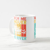 Watch Me Conquer This River Rafting Kaffeetasse (Vorderseite Links)