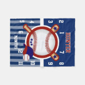 Watch Me Grow Baby Blanket - Sport Baseball ⚾ Fleecedecke (Vorderseite (Horizontal))