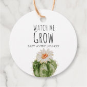 Watch Me Grow Baby Succulent Baby Shower Favoriten Geschenkanhänger (Vorderseite)