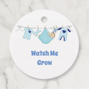 Watch Me Grow Niedlich Baby Illustration Fevor Tag Geschenkanhänger