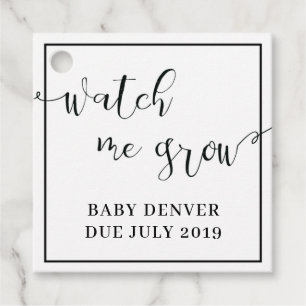Watch Me Grow Pflanze Bevorzugung Baby Shower Tag Geschenkanhänger