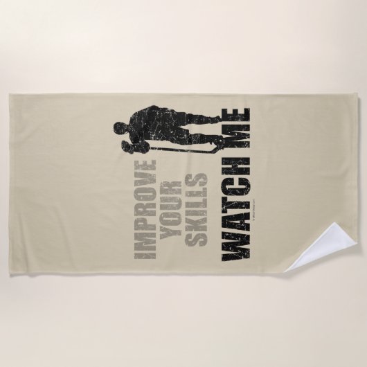 Watch Me (Hockey) Strandtuch (Vorderseite)
