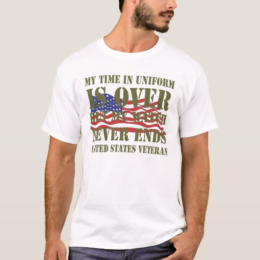 Watch Never Ends T - Shirt (Flag Olive Green) (Vorderseite)