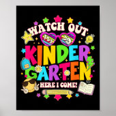 Watch Out 1st Grade Here I Come Back To School Fir Poster (Vorne)